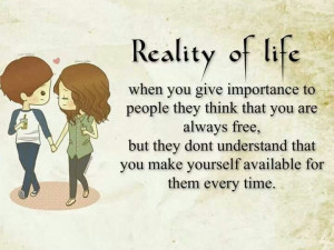 Reality of Life...