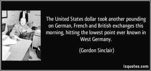The United States dollar took another pounding on German, French and ...