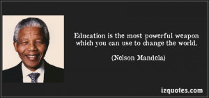 Mandela quote on education