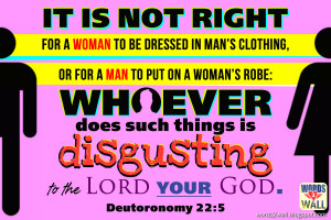 woman to be dressed in man's clothing, or for a man to put on a woman ...