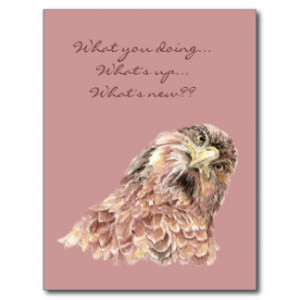 Cute Bird Saying What Funny Animal Custom Postcard