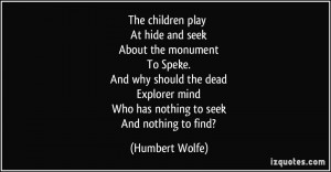 The children play At hide and seek About the monument To Speke. And ...