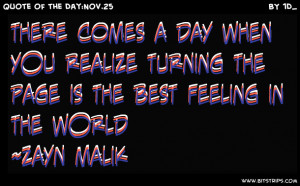 there comes a day when you realize turning the page is the best ...