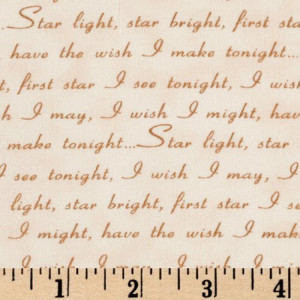 44'' Wide Pinocchio Wishes Upon A Star Pinocchio Quotes Cream/Brown ...