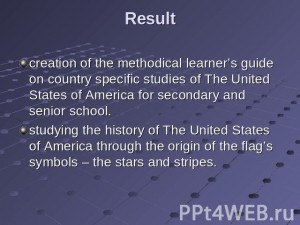 ... United States of America through the origin of the flag’s symbols