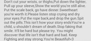 Stop Cutting Quotes Tumblr Picture