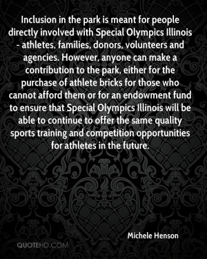 Inclusion in the park is meant for people directly involved with ...
