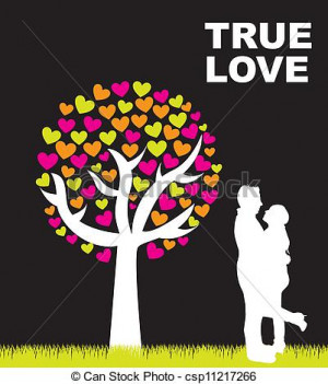 Vector - true love - stock illustration, royalty free illustrations ...