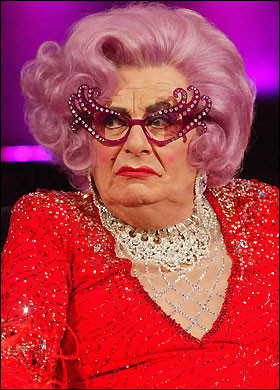 Dame Edna ... behind the glasses