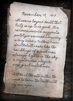 Tank Dempsey letter Origins BOII