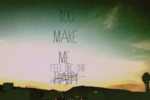 feelings, note, quote, shit, typography, vintage