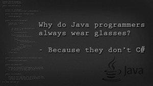 Why do java programmers always wear glasses? by FuKe