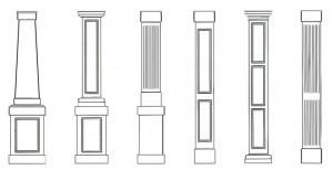 Square Wood Columns Craftsman