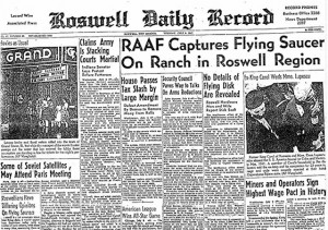 Newspaper from Roswell, New Mexico, with the headline that shocked the ...