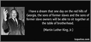 that one day on the red hills of Georgia, the sons of former slaves ...