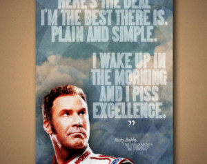 TALLADEGA NIGHTS Ricky Bobby Quote Poster ...