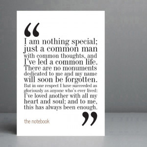 The Notebook Movie Quote 3. Typography Print. 8x10 on A4 Archival ...