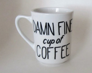 ... Damn Fine Cup of Coffee Mug, white, Special Agent Dale Cooper Quote