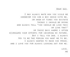 Quote with picture about Dear Dad on SayingImages.com Now this made me ...