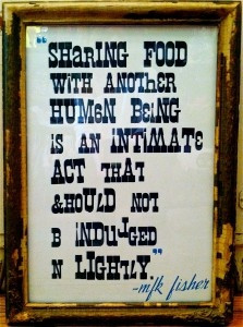 Sharing food with another human being is an intimate act that should ...