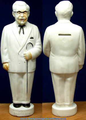 old colonel sanders kentucky fried chicken advertising premium figural