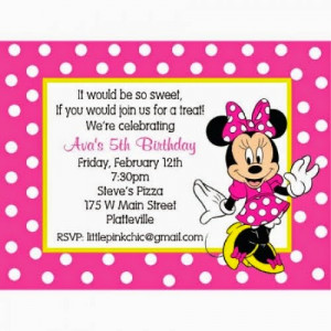 birthday picture baby cards minnie mouse birthday party favors ...