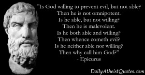 Epicurus – Is God willing to prevent evil