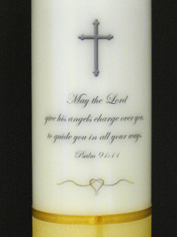 Personalise your baby candle with an inscription printed on the ...