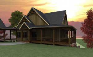 Lake House Floor Plan With Wraparound Porch Banner Elk