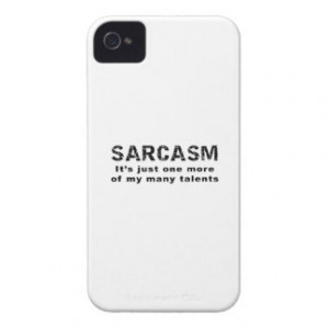 Sarcasm - Funny Sayings and Quotes iPhone 4 Cover