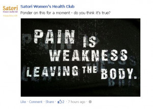 ... Club use images with inspirational messages in their Facebook posts