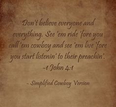 Simplified Cowboy Version Bible Verses