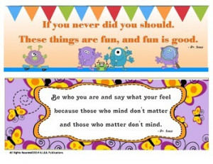 Dr. Seuss Inspirational Quotes Mini-Poster Sampler Set