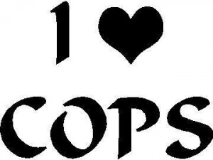Love (heart) Cops Decal / Sticker