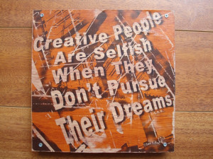 Don't be selfish, share the creativity!