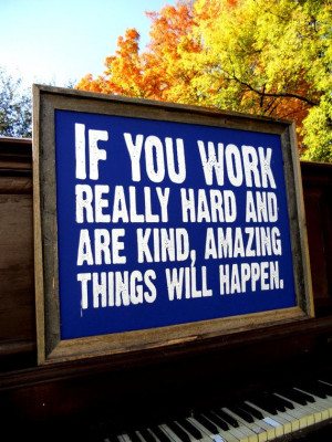 NEW Large Conan O'Brien Quote Typography Poster- If you work really ...