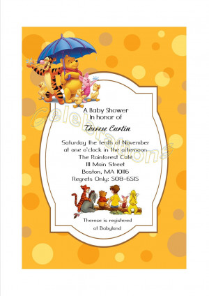 Winnie the Pooh Baby Shower Invitation Available in All Colors