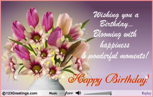 102304 pc Flower Shaped Birthday Quote Cards