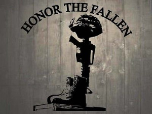 Helmet Rifle Boots Fallen Soldier Quote Memorial Wall Sticker 22