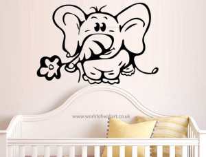 Dumbo Elephant Zoo Animal Wall Art Sticker