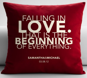 personalized falling in love quote throw pillow cover $ 50 usd ...