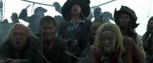 Hector Barbossa 's crew aboard the Pearl .