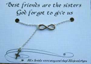 ... Bridesmaids Gift - Friendship Necklace - Friends Forever - Quote Gift