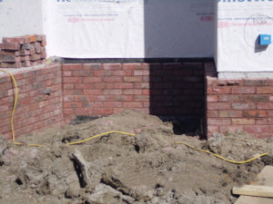 New foundation work by Krivda and Son Masonry