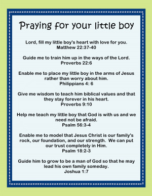 pray that this sweet little printable Praying for your little boy ...