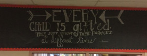 School chalkboard quote