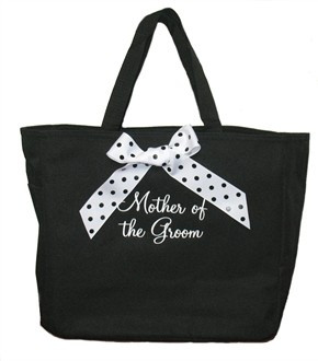... Tote Bag - Mother of the Groom Tote Bag - with Polka Dot Ribbon Bow