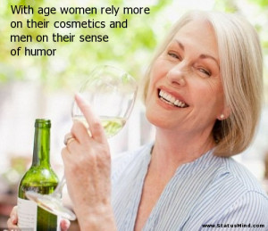 ... age women rely more on their cosmetics and men on their sense of humor