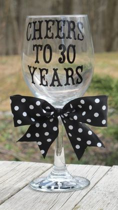 Personalized 30th Birthday Wine Glass by JayniesCloset on Etsy, $30.00