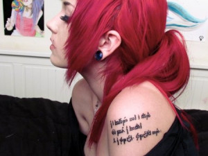 alternative, girl, red hair, tattoo